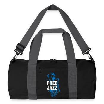 Blue Sax Free Jazz - Recycelte Duffel Bag - Schwarz/Graphitgrau - Vorne