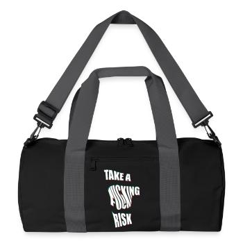 Take a Risk - Recycled Duffel Bag - black/graphite grey - Front