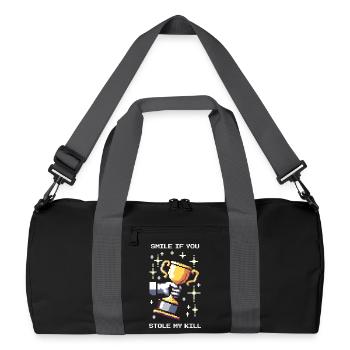 Smile When You Steal My Kill | Pvp - Recycled Duffel Bag - black/graphite grey - Front