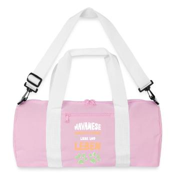 Amour havanais et vie joyeuse - Sac de sport recyclé - rose/blanc - Devant