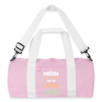 Pinscher Joy Love Life - Recycled Duffel Bag - pink/white - Front