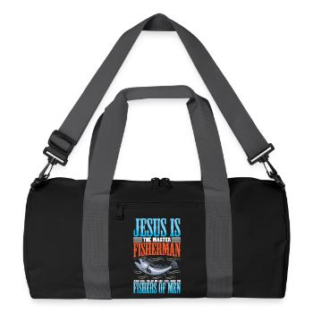 Pêcheurs Poissons Dictons Pêcheurs Pêcheur Drôle de pêcheur - Sac de sport recyclé - noir/gris graphite - Devant