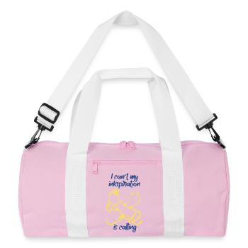 Poetry Slam Tintenspiration Slam-poesie - Recycelte Duffel Bag - Rosa/Weiß - Vorne