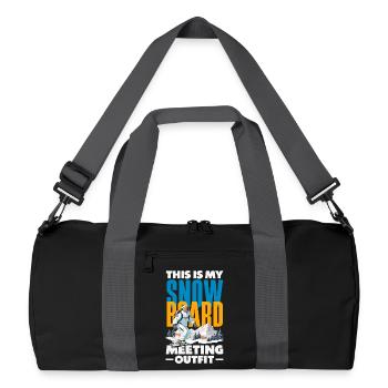 Snowboarding Snowboard Meeting Chairlift - Recycled Duffel Bag - black/graphite grey - Front