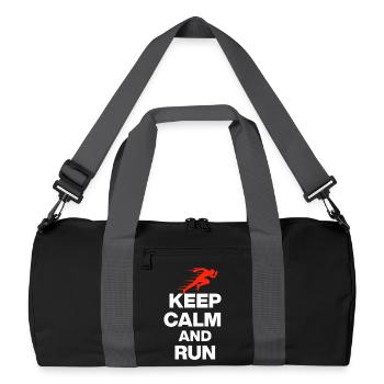 RESTE CALME ET COURS ! - Sac de sport recyclé - noir/gris graphite - Devant