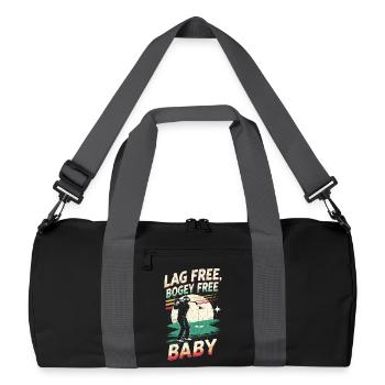 Golf Simulator Lag Free Bogey Free - Recycled Duffel Bag - black/graphite grey - Front