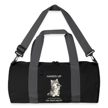 Les mains en l’air, c’est une attaque contre ton cœur - Sac de sport recyclé - noir/gris graphite - Devant