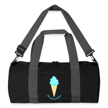 Reißleine ziehen Quote Eis Eiscreme Softeis Sommer - Recycelte Duffel Bag - Schwarz/Graphitgrau - Vorne
