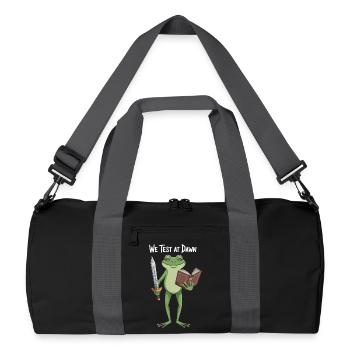 Le Chevalier Grenouille à l’Aube - Sac de sport recyclé - noir/gris graphite - Devant