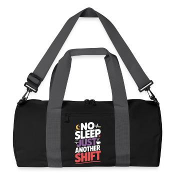 Night Shift Nurse, Tired - Recycled Duffel Bag - black/graphite grey - Front