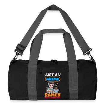 Anime Ramen and Gaming Young Gamers - Recycled Duffel Bag - black/graphite grey - Front