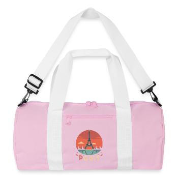Cercle du coucher de soleil à Paris - Sac de sport recyclé - rose/blanc - Devant