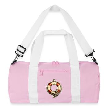 Nautical Lifebuoy Style - Recycled Duffel Bag - pink/white - Front