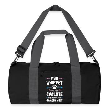 Whippet Dog Saying - Recycled Duffel Bag - black/graphite grey - Front
