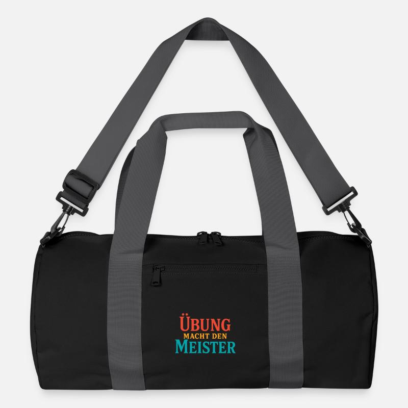 Übe das Schmieden des Meisters - Recycelte Duffel Bag - Schwarz/Graphitgrau