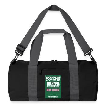 PSYCHO_06 - Recycelte Duffel Bag - Schwarz/Graphitgrau - Vorne