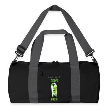 Thérapie mojito besoin unique - Sac de sport recyclé - noir/gris graphite - Devant