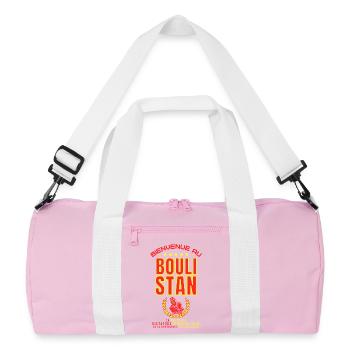 Bienvenue au BOULISTAN - Humour Pétanque - Sac de sport recyclé - rose/blanc - Devant
