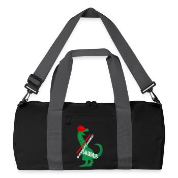 Stretching Dino - Recycled Duffel Bag - black/graphite grey - Front