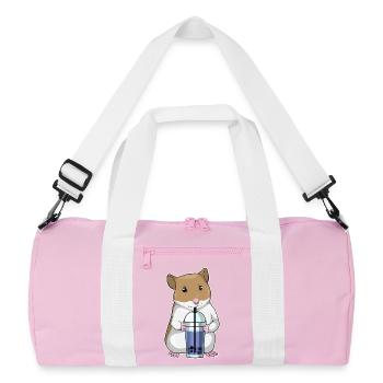 Hamster Bubble Tea - Sac de sport recyclé - rose/blanc - Devant