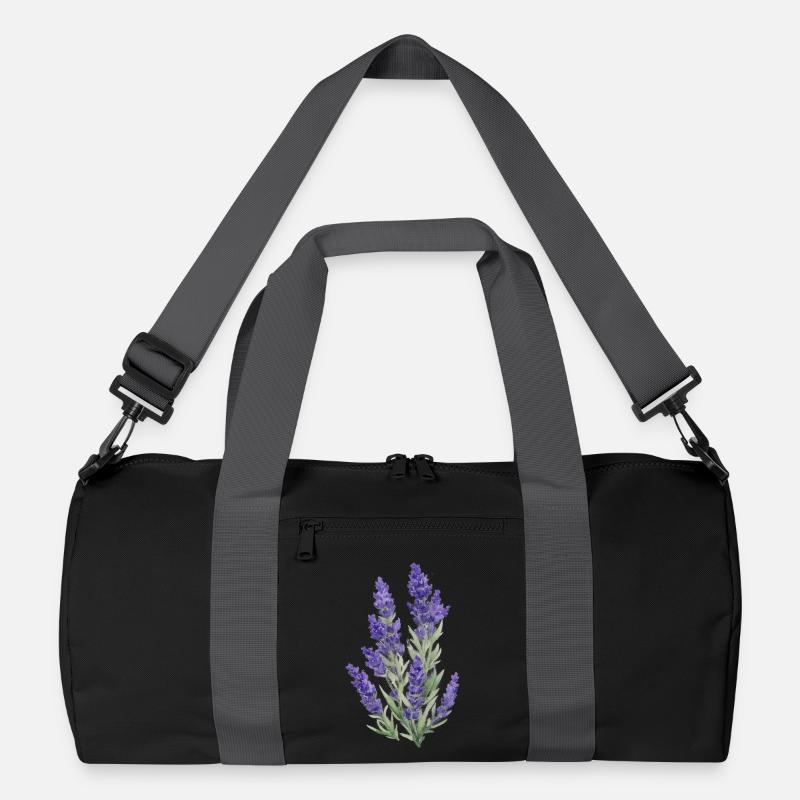 Lavendel - Recycelte Duffel Bag - Schwarz/Graphitgrau