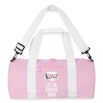 Que l’horreur commence - Sac de sport recyclé - rose/blanc - Devant