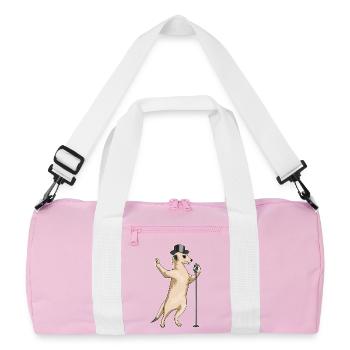 Chanteur de suricate Chant au micro - Sac de sport recyclé - rose/blanc - Devant