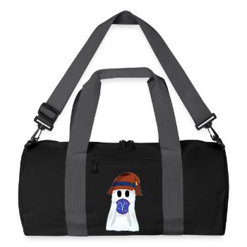 Astrologischer Widder Tierkreiszeichnertop - Recycelte Duffel Bag - Schwarz/Graphitgrau - Vorne