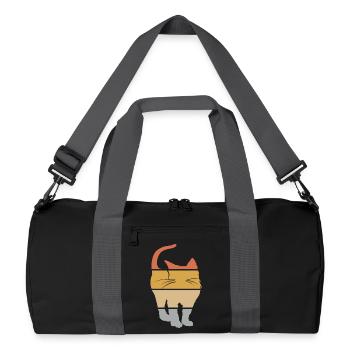 retro cat vintage tomcat cat lover icon icon - Recycled Duffel Bag - black/graphite grey - Front