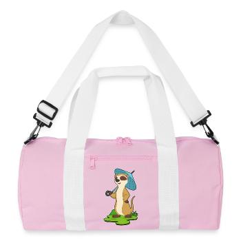 Meerkat Umbrella - Recycled Duffel Bag - pink/white - Front