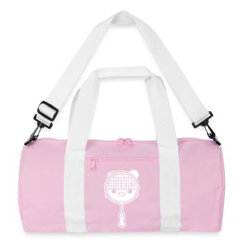 Raquette de badminton style bande dessinée - Sac de sport recyclé - rose/blanc - Devant