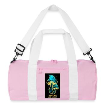 Shrooms are magic - Recycled Duffel Bag - pink/white - Front