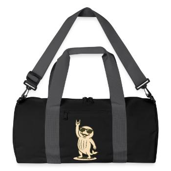 Rocker Whale Baby - Recycled Duffel Bag - black/graphite grey - Front