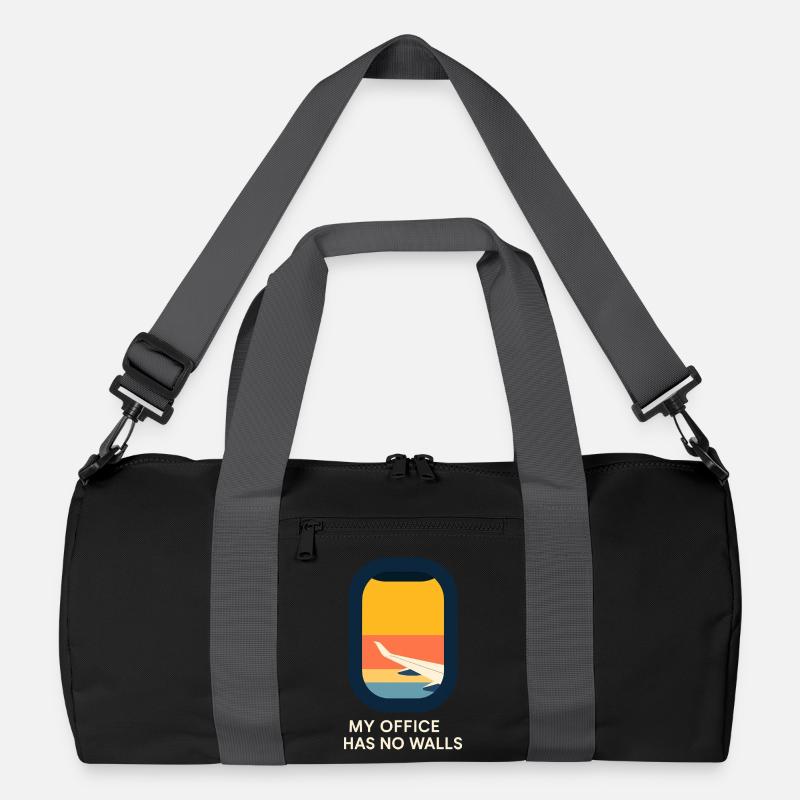 Flight Attendant Cabin Crew Life Aviation - Recycled Duffel Bag - black/graphite grey