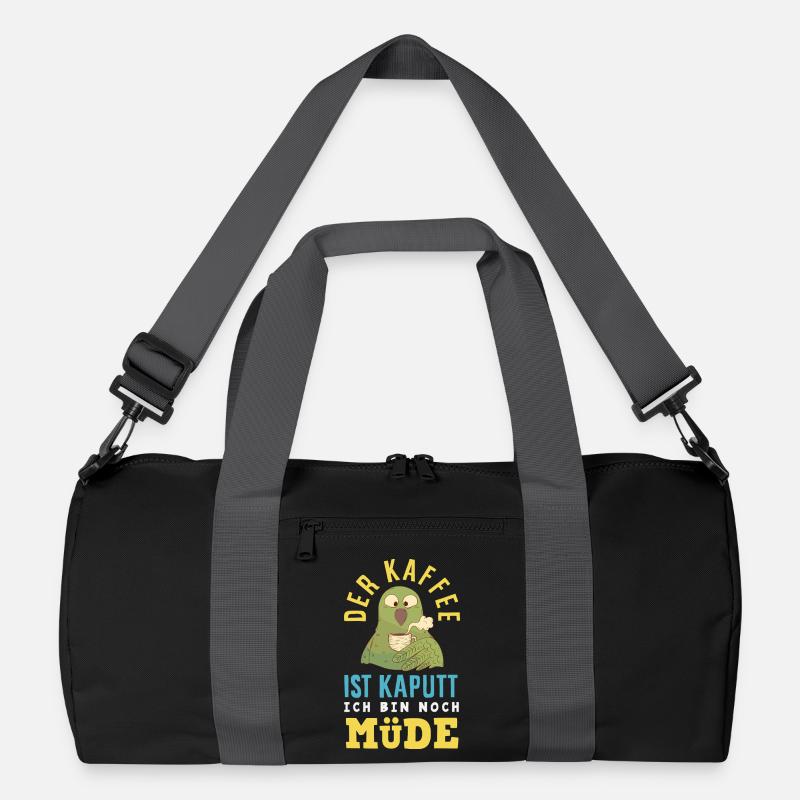 The coffee is broken – tired sleep Recycled Duffel Bag