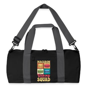 Macaron French Desserts - Recycled Duffel Bag - black/graphite grey - Front