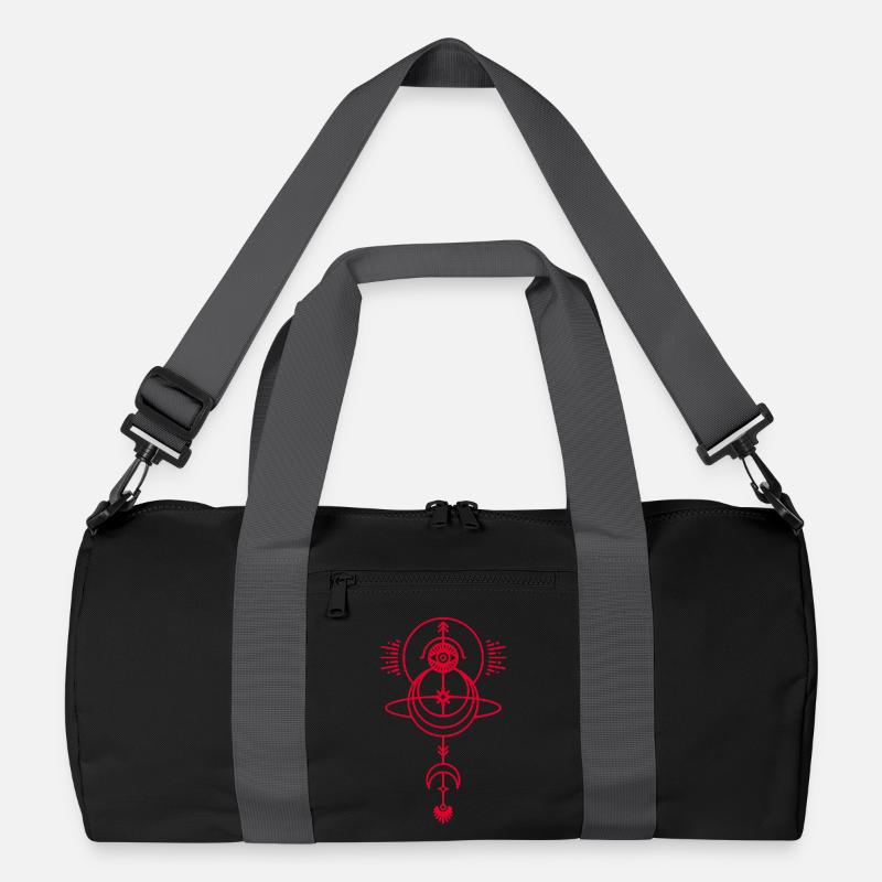Rotes magisches Symbol Recycelte Duffel Bag