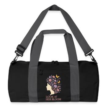 Mindful Growth, Spring Renewal, - Recycled Duffel Bag - black/graphite grey - Front