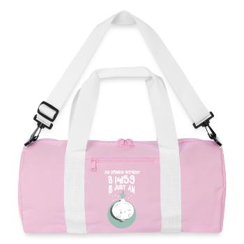 Math Math Teacher Saying Math Teacher Funny - Recycled Duffel Bag - pink/white - Front
