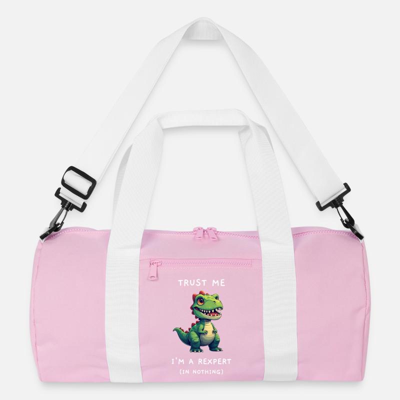 Lustiger T-Rex "Rexpert in Nichts" Spruch Recycelte Duffel Bag