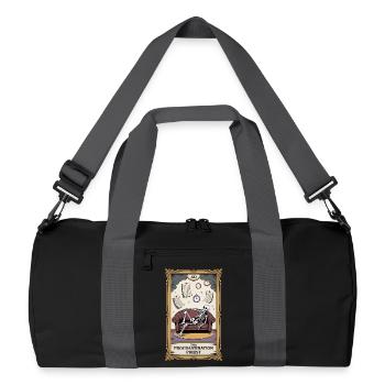 The Procrastination Priest Aufschieber Skelett - Recycelte Duffel Bag - Schwarz/Graphitgrau - Vorne