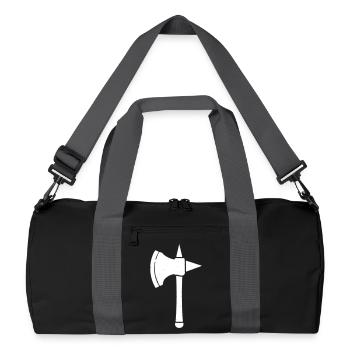 Wikinger Axt Krieger Waffe Mittelalter - Recycelte Duffel Bag - Schwarz/Graphitgrau - Vorne