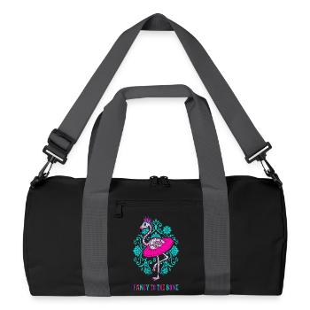 Fancy To The Bone 8th Birthday Flamingo - Recycled Duffel Bag - black/graphite grey - Front