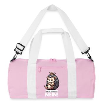 Bevor Du Fragst Igel Igelliebhaber Igelfan Stachel - Recycelte Duffel Bag - Rosa/Weiß - Vorne