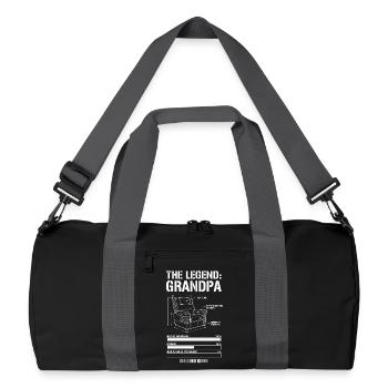 The Legend Grandpa - Recycled Duffel Bag - black/graphite grey - Front