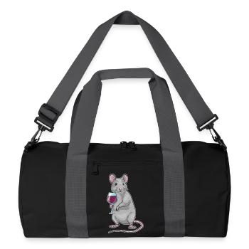 Mouse Red Wine - Recycled Duffel Bag - black/graphite grey - Front