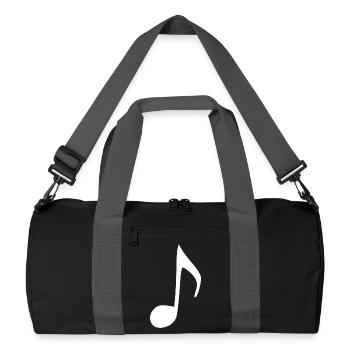 Music note white music - Recycled Duffel Bag - black/graphite grey - Front