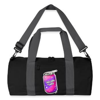 Unicorn Tears Limonadendose - Recycelte Duffel Bag - Schwarz/Graphitgrau - Vorne