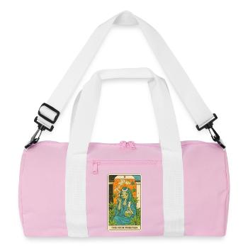 Hohepriesterin Cannabis Tarot - Recycelte Duffel Bag - Rosa/Weiß - Vorne