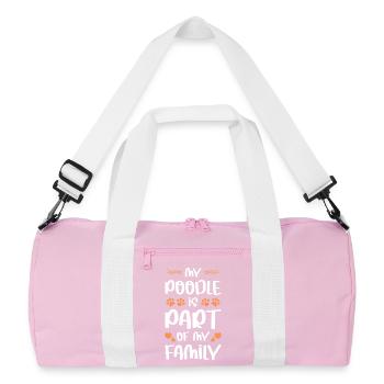 Mon Caniche fait partie de la famille - Sac de sport recyclé - rose/blanc - Devant
